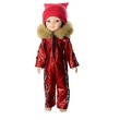 Зимний комбинезон красный с мехом и шапка для кукол Paola Reina 32 см (919)